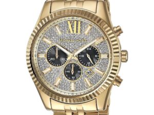 Men’s Gold-Tone Lexington Chronograph Watch MK8494