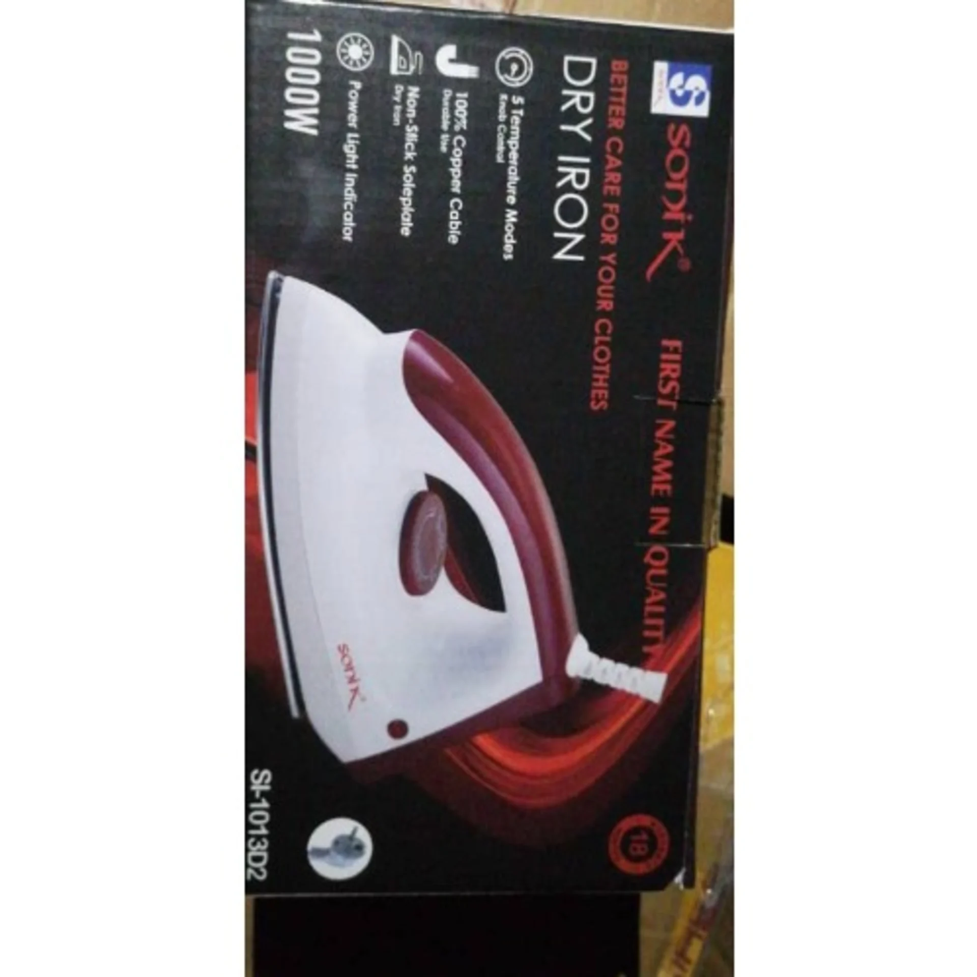 Sonik Dry Pressing Iron - Bos-lR8001 - 1000w - Image 2